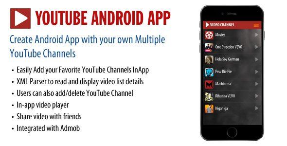 YouTube Android App Android  Mobile App template