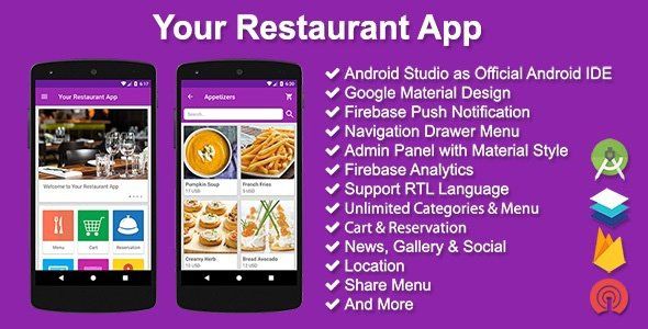 Your Restaurant App Android Food &amp; Goods Delivery Mobile App template