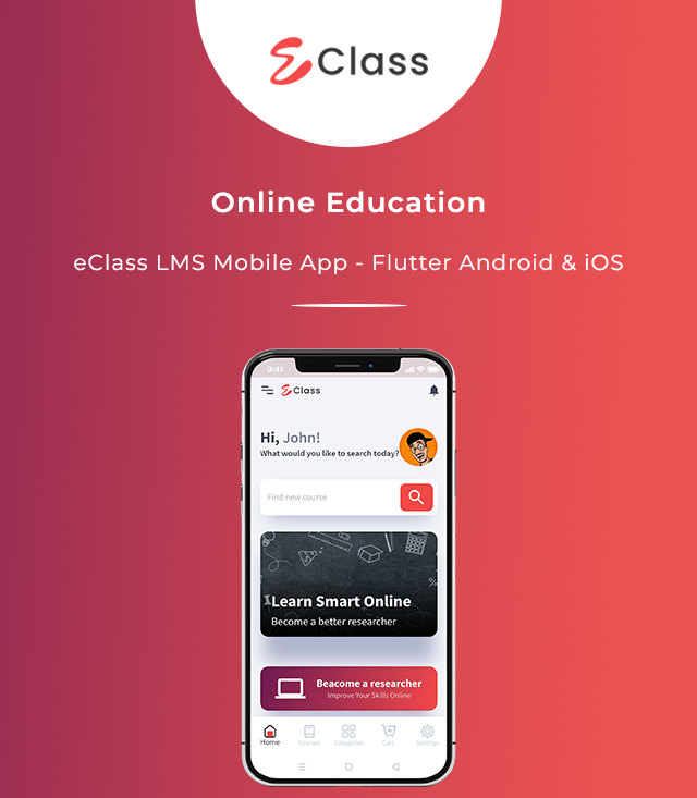 eClass LMS Mobile App - Flutter Android & iOS - 1