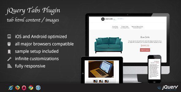 jQuery Tabs Plugin DZS Android  Mobile App template