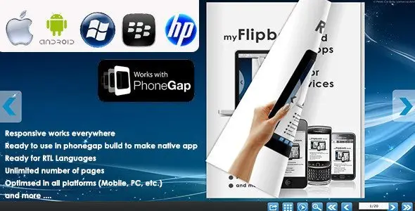 myFlip Book Mobile responsive Android News &amp; Blogging Mobile App template