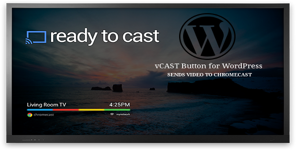 vCast Button for WordPress Android  Mobile App template