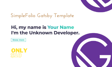 SimpleFolio Gatsby Template    