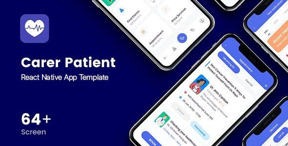 Carer Patient Mobile App Template React native  Mobile App template