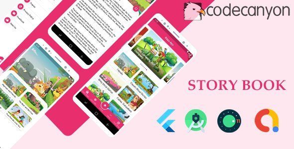 Story Book with admob ready to publish in flutter Flutter Books, Courses &amp; Learning Mobile App template