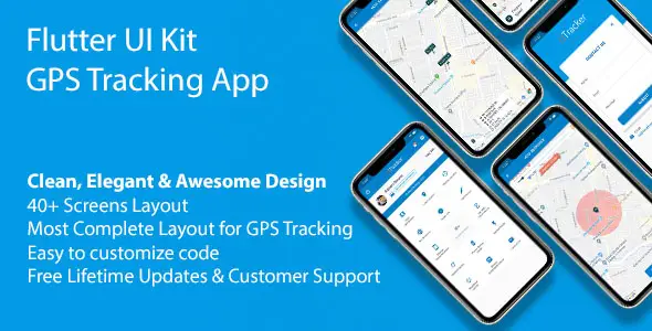 flutter ui kit gps tracking app