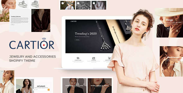 Cartior - Jewelry And Accessories Responsive Shopify Theme  Ecommerce Design 