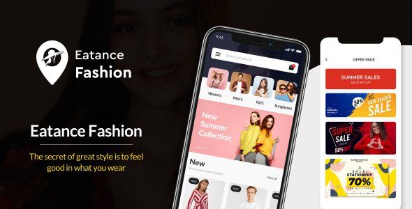 Eatance Fashion React native  Mobile App template