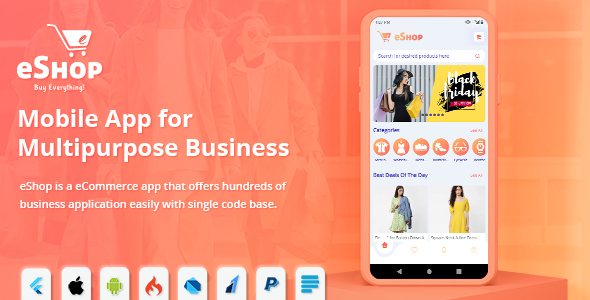 eShop - Flutter E-commerce Full App Flutter Ecommerce Mobile App template