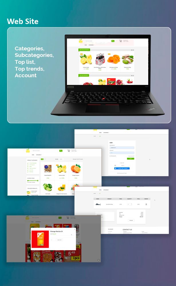 Single Market Grocery/Food/Pharmacy (Android+iOS+Admin Panel) Full App Solution with Web Site - 2