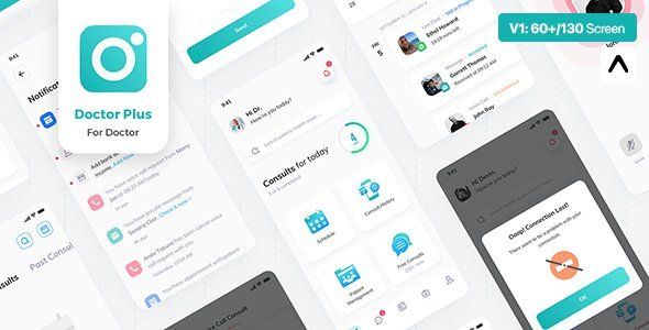 Doctor Plus - For Doctor React Native App Template React native  Mobile App template