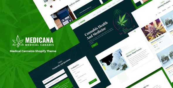 Medicana - Medical Cannabis Shopify Theme  Ecommerce Design 