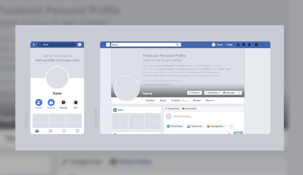 Free Facebook Profile Mockup
