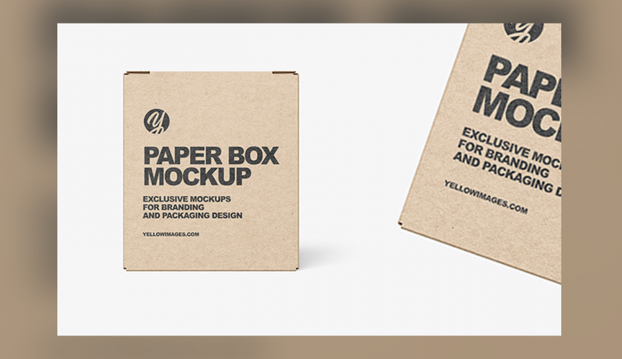 Kraft Paper Box Mockup