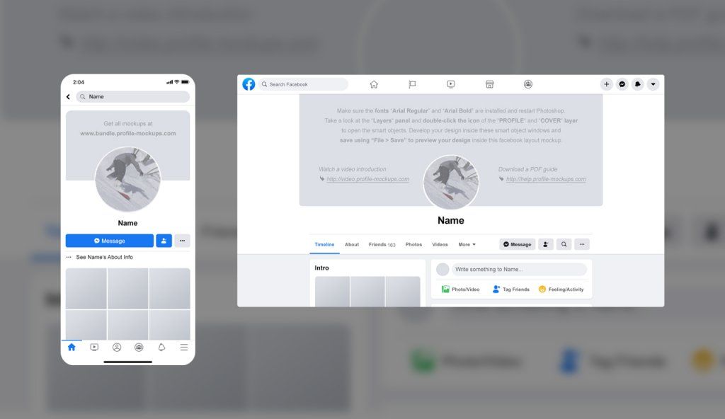 Free Facebook Profile Mockup 2020 - Photoshop Template