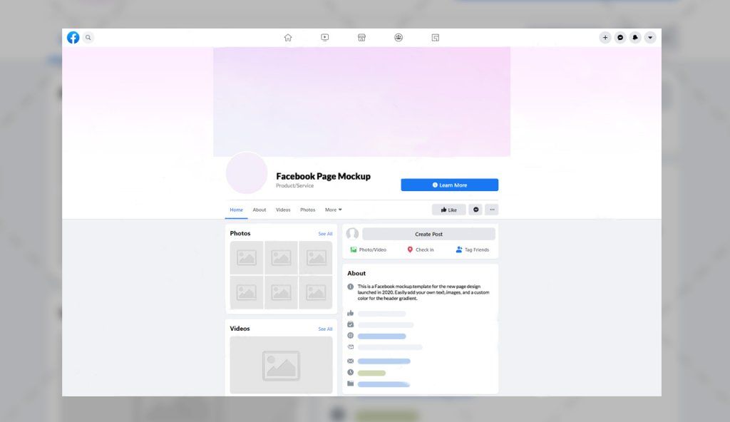 Facebook New Profile Mockup (2020)