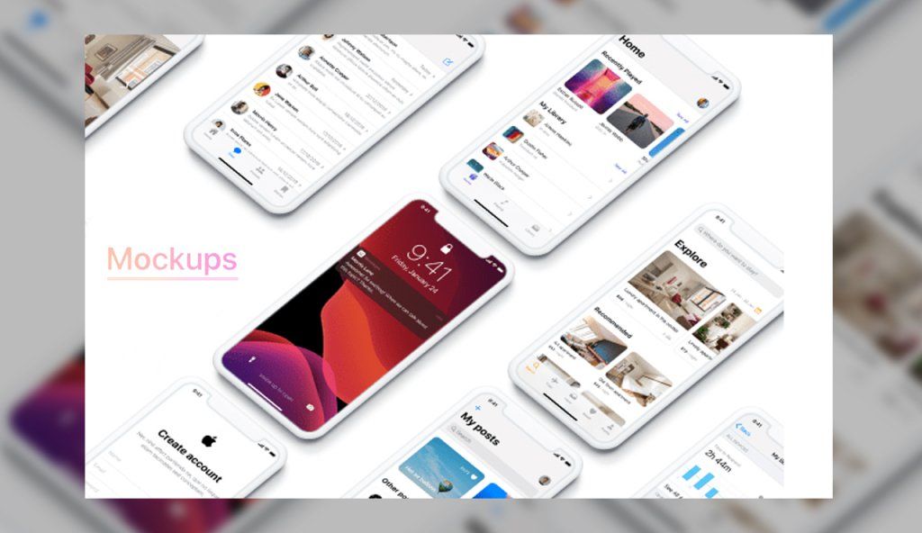 Mockup iPhone Figma iOS UI Kit – iOS 13