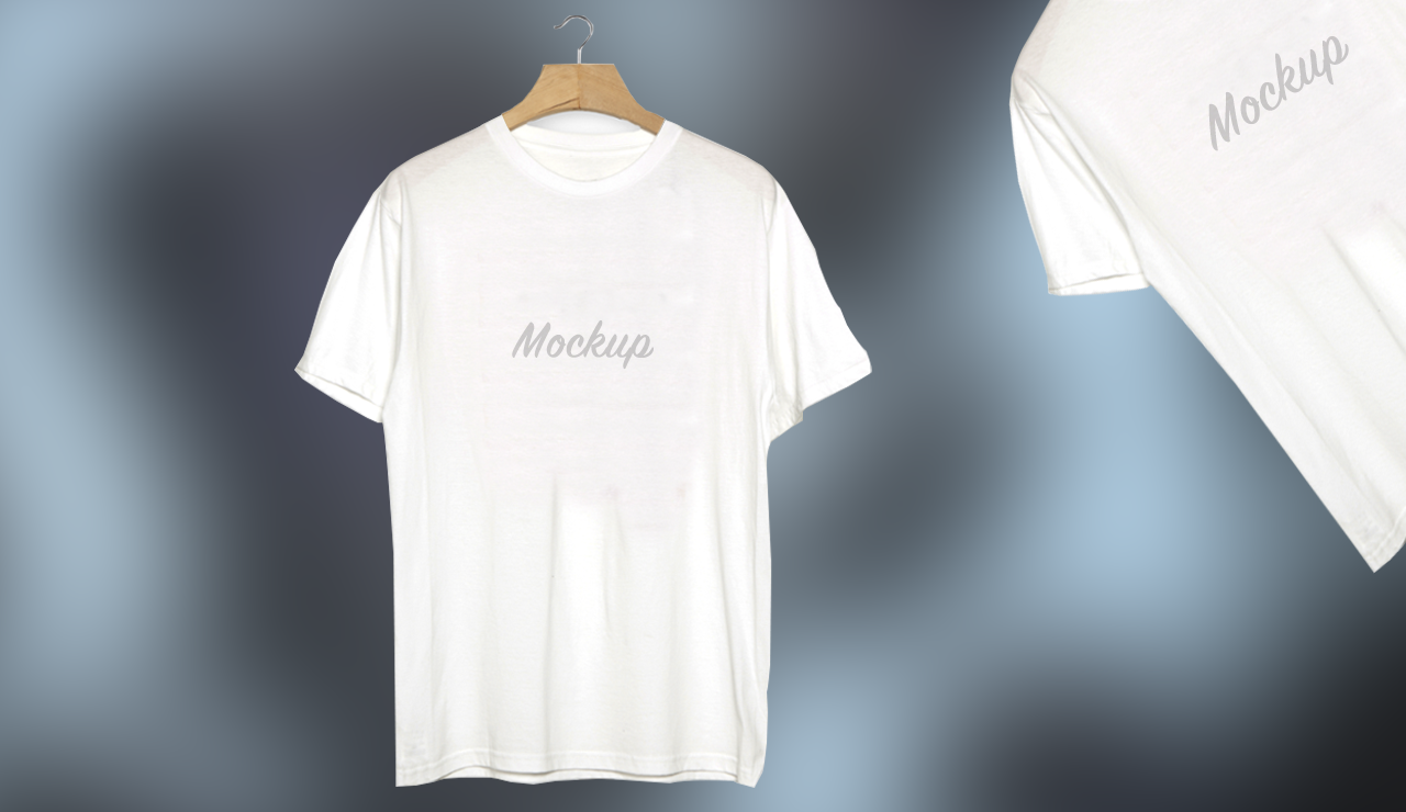 White Realistic T-Shirt Mockup    