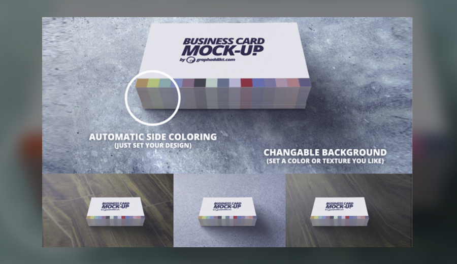 PSD business card mockup