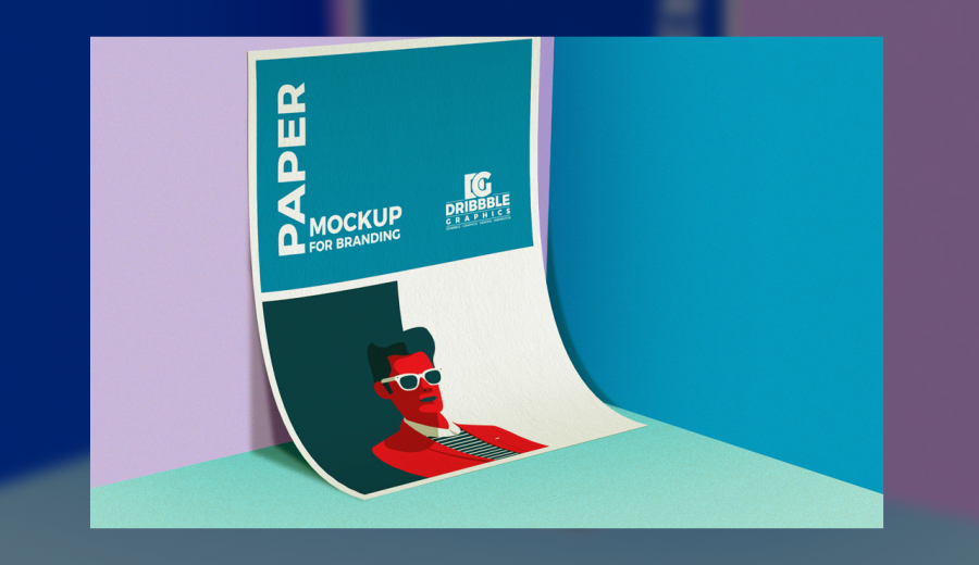 Paper poster Mockup 
