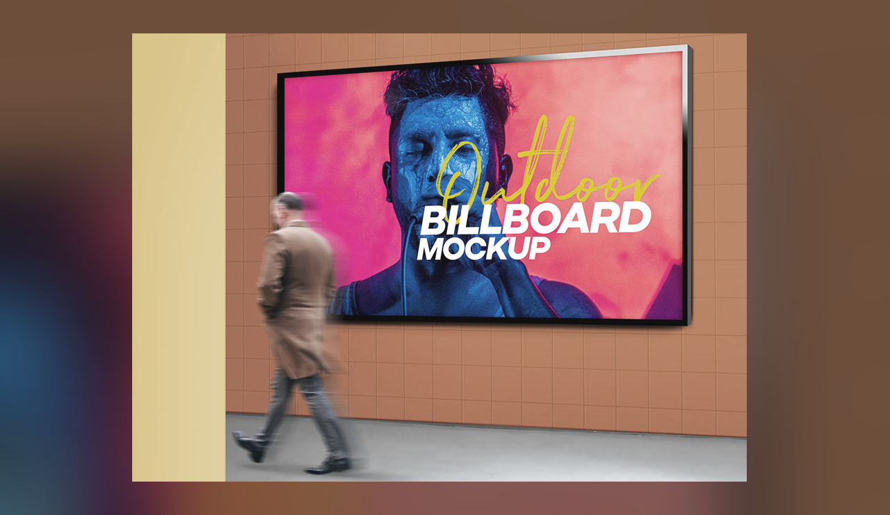 Outdoor Billboard Mockup PSD    