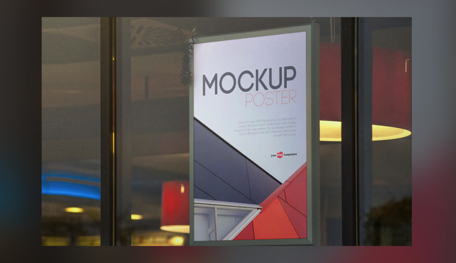 Window Poster Mockup