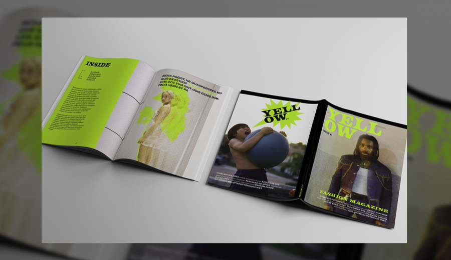 Magazine page spread Mockup
