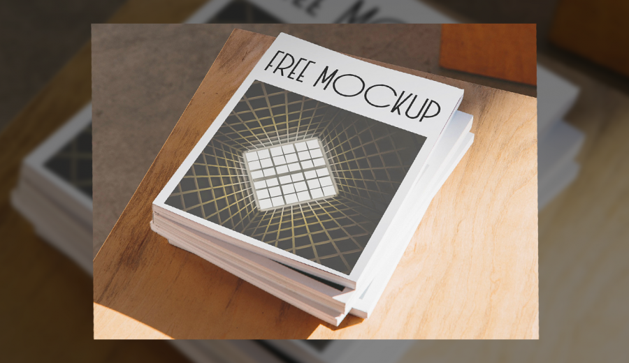 Magazine Cover stack Mockup