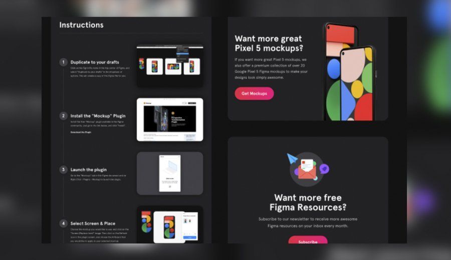 Google Pixel 5 Free Mockups 