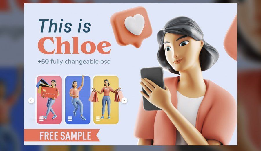 Chloe - character set mockup