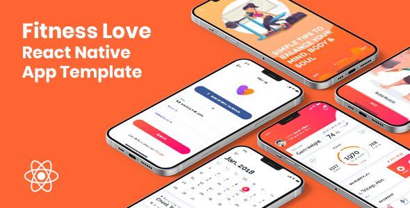 Fitness Love - React Native App Template React native Sport &amp; Fitness Mobile App template
