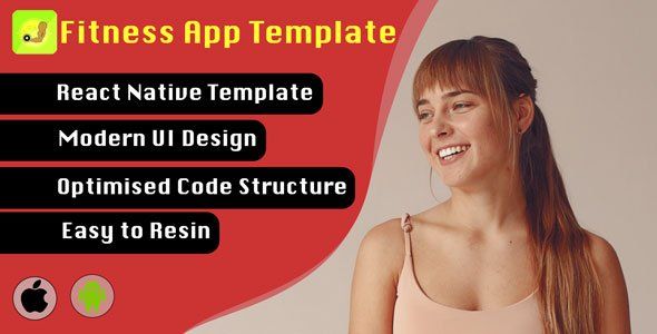 React Native Fitness App Template React native Sport &amp; Fitness Mobile App template