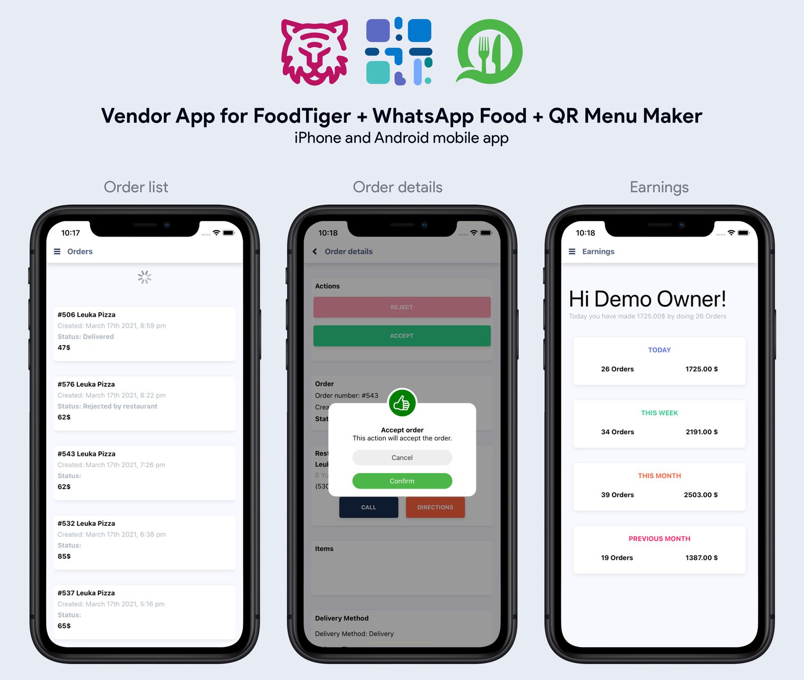 Vendor App - WhatsApp Food, FoodTiger, QR Menu Maker - 5