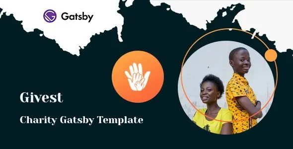 Givest - Non Profit Gatsby Template   Mobile App template