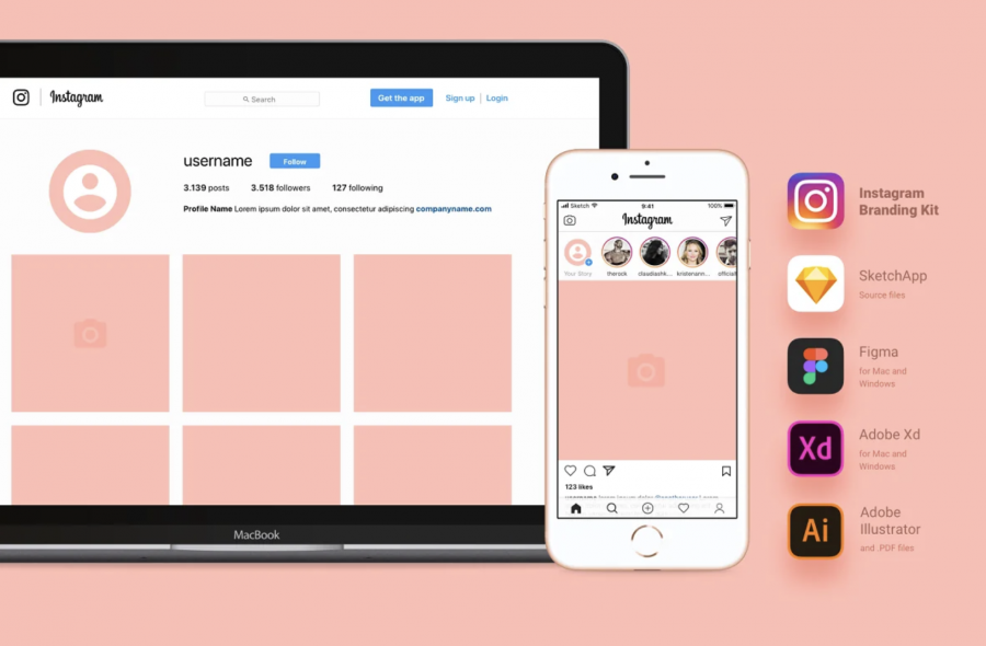  Instagram Branding Kit mockup