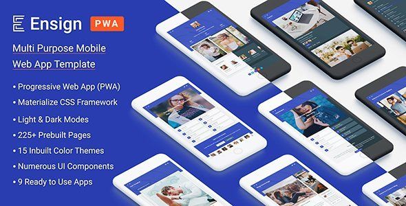 Ensign: Multi Purpose PWA Mobile App Template   Design Uikit
