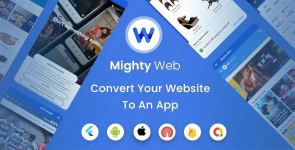 MightyWeb Flutter Webview - Convert Your Website To An App + Admin Panel Flutter Ecommerce Mobile App template