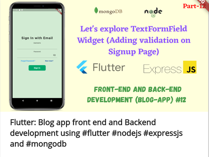 Blog App Development Front-End and Back-End 