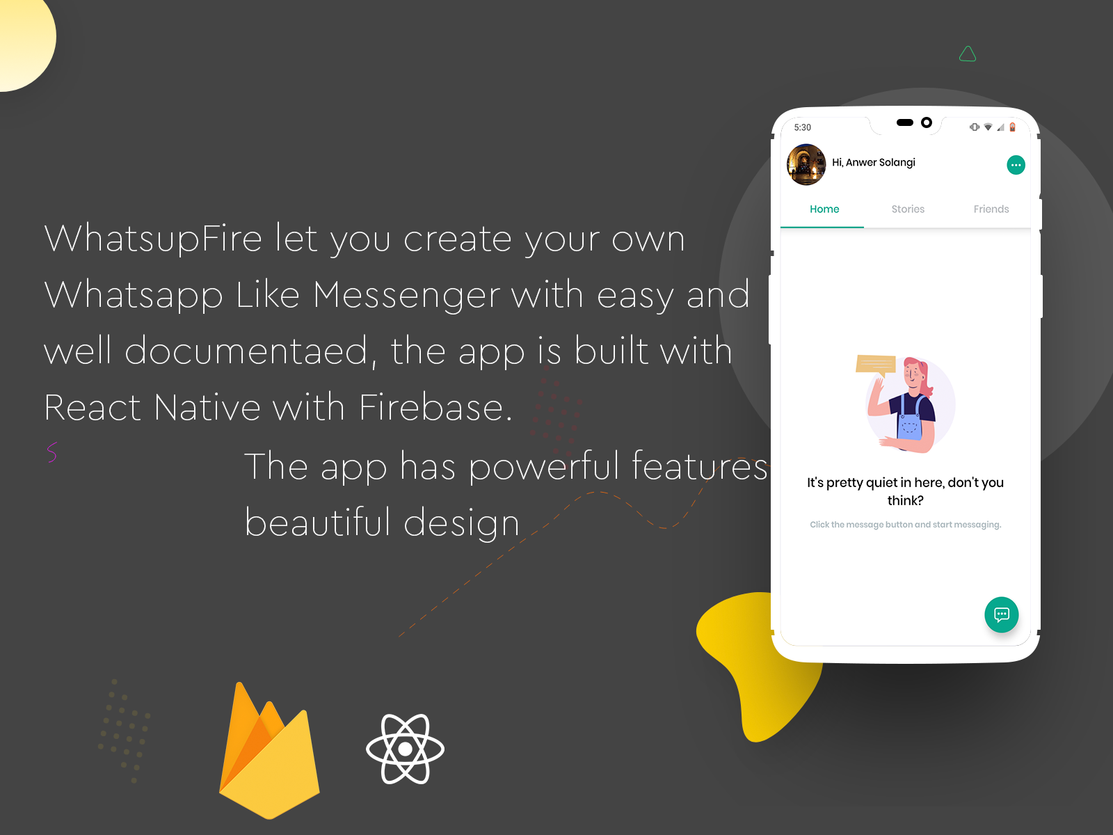 WhatsupFire - React Native Messenger - 3