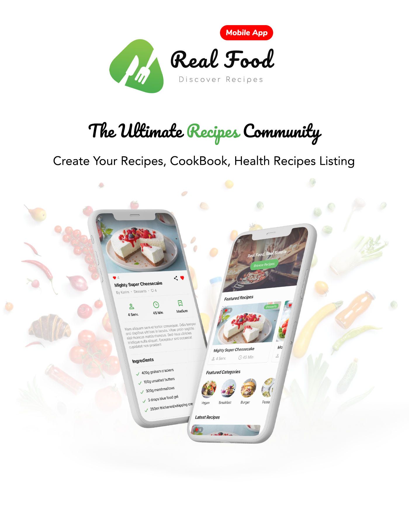 RealFood Mobile | React Native Recipes & Community Food - 2