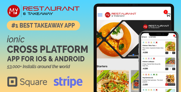 Best Takeaway Restaurant Online Food Ordering Delivery System - iOs Android Kitchen Onwer Web Admin Ionic Food &amp; Goods Delivery Mobile App template