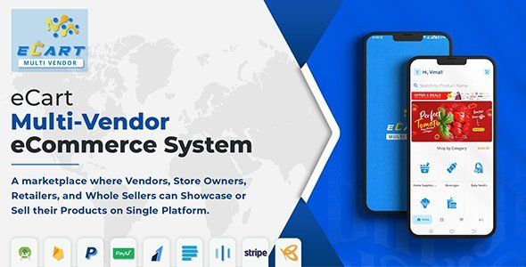 eCart - Multi Vendor eCommerce System Android Ecommerce Mobile App template