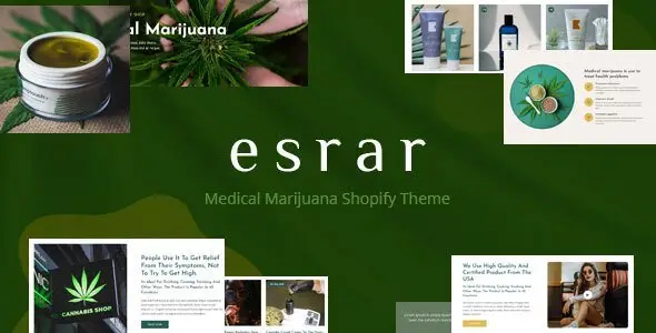 Esrar - Medical Cannabis Shopify Theme  Ecommerce Design 