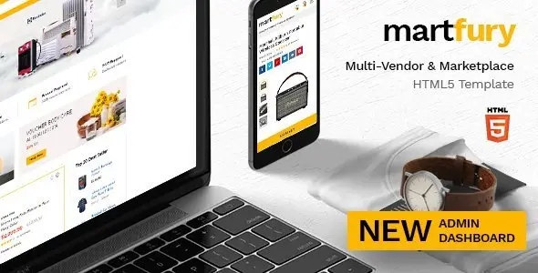 Martfury - Multipurpose Marketplace HTML5 Template + Admin Template   Design Dashboard
