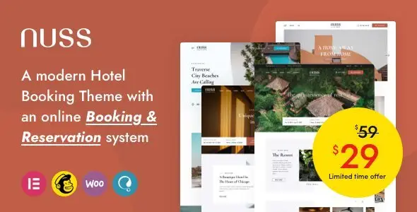 Nuss - Hotel Booking WordPress  Travel Booking &amp; Rent Design 