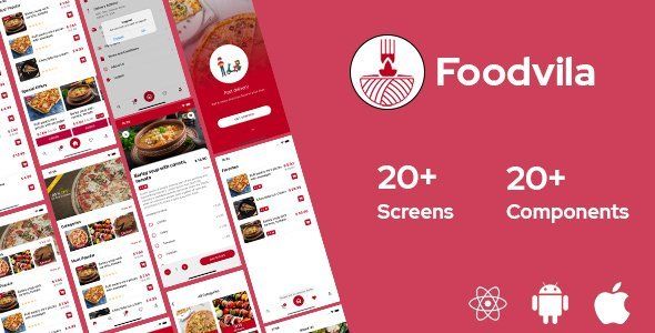 Foodvila - React Native Template React native Food &amp; Goods Delivery Mobile App template