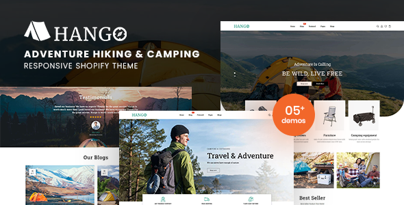 Hango - Adventure Store Hiking And Camping Shopify Theme  Ecommerce Design 