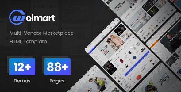 Wolmart - Marketplace eCommerce HTML Template  Ecommerce Design 