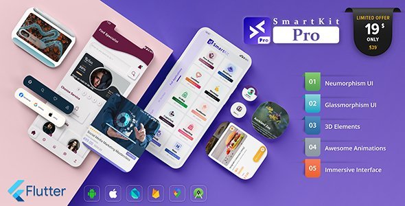 SmartKit Pro – Flutter UI Kit Flutter Ecommerce Mobile Uikit