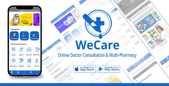 Online Doctor Consultation and Pharmacy App React native Food &amp; Goods Delivery Mobile App template